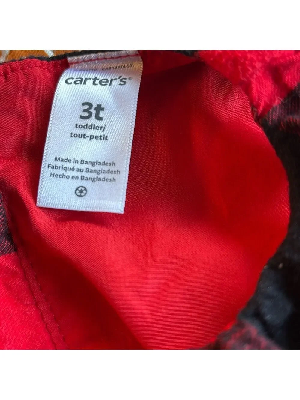 Carters Red Black Check with Bows Sleeveless Cotton Dress 3T (3 items for $12)